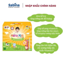 Thumbnail 2H HeroKid Gold -Thực phẩm bảo vệ sức khỏe hỗ trợ bổ sung Vitamin, canxi, D3, kẽm cho bé .1 hộp có 30 gói(10g) 3