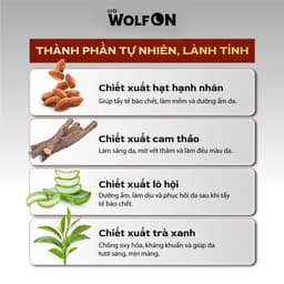 Thumbnail Sữa Tắm Nam Giới 2IN1 Tẩy Tế Bào Chết LYD Wolf ON Shower Scrub Gin 69 Sạch Sâu, Mịn Da, Giảm Mụn 50ml, 350ml 3