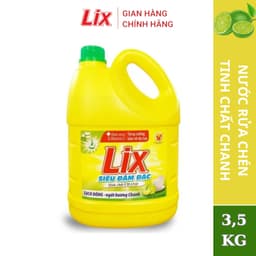 Thumbnail Nước rửa chén LIX siêu đậm đặc hương chanh 3.5kg NC351 làm sạch dầu mỡ không hại da tay - Lixco Việt Nam 1