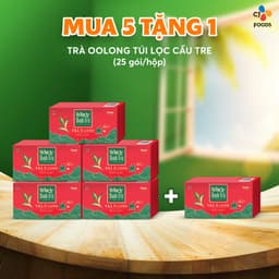 Thumbnail Trà Oolong Túi Lọc Cầu Tre - 1 hộp (25 gói) / 3 hộp (75 gói) (Trà túi lọc o long/ô long pha chế) 1