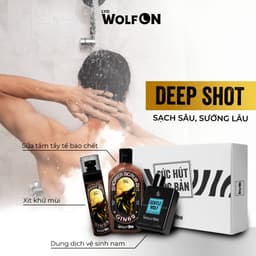 Thumbnail Bộ Quà Tặng LYD Wolf ON Box Quick Shot & Deep Shot - Sữa Tắm Tẩy Da Chết 350ml, Xịt Khử Mùi, Sữa Tắm Gội 3IN1 1