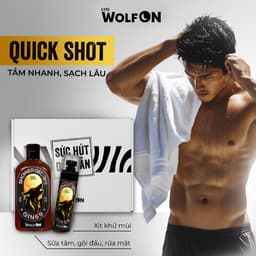 Thumbnail Bộ Quà Tặng LYD Wolf ON Box Quick Shot & Deep Shot - Sữa Tắm Tẩy Da Chết 350ml, Xịt Khử Mùi, Sữa Tắm Gội 3IN1 3
