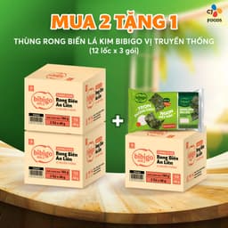 Thumbnail COMBO siêu tiết kiệm Rong biển lá kim ăn liền Bibigo Hàn Quốc 1