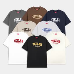 Thumbnail Áo Thun Thêu Teelab Basic Logo Form Rộng 8 Màu Hot Trend Unisex Local Brand TS324 1