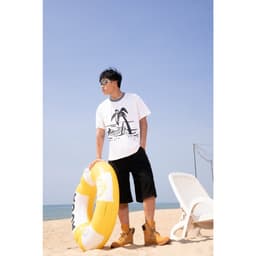 Thumbnail Quần short Lửng jean nam màu đen NEXY phom rộng CAPMAN CLUB, quần lửng trẻ trung thoải mái 2