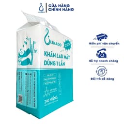 Thumbnail Khăn lau mặt dùng 1 lần spa dạng rút túi lớn 240 TỜ LIKADO kích thước (20x20cm)(1 túi) 3