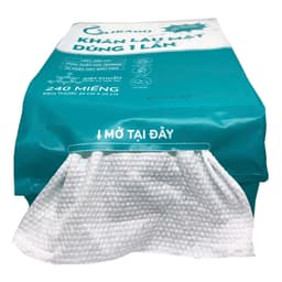 Thumbnail Khăn lau mặt dùng 1 lần spa dạng rút túi lớn 240 TỜ LIKADO kích thước (20x20cm)(1 túi) 2