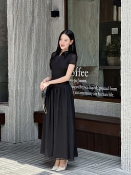 Thumbnail Đầm Nữ Cổ Sơ Mi Tay Ngắn Dáng Dài Xòe Dịu Dàng Nữ Tính - HARDI DRESS -  GOÛT DE JUN 1