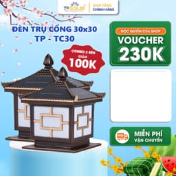 Thumbnail Đèn Trụ Cổng Mái Ngói Năng Lượng Mặt Trời TP SOLAR Thế Hệ Mới, Chất Liệu Hợp Kim Nhôm, Chống Nước IP68 - Bảo Hành 3 Năm 1