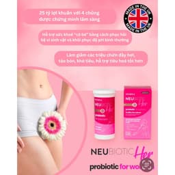 Thumbnail Men vi sinh Neubiotic Her ngăn ngừa vấn đề phụ khoa, bổ sung lợi khuẩn, cải thiện hệ tiêu hoá 30 viên/ hộp - Mới 3