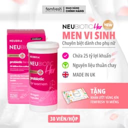 Thumbnail Men vi sinh Neubiotic Her ngăn ngừa vấn đề phụ khoa, bổ sung lợi khuẩn, cải thiện hệ tiêu hoá 30 viên/ hộp - Mới 1