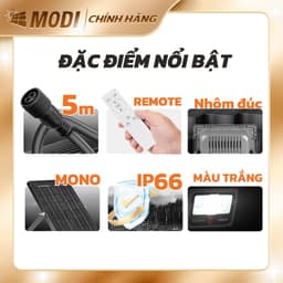 Thumbnail Đèn Pha Led Năng Lượng Mặt Trời Modi Solar Vỏ Nhôm Đúc Nâng Cấp Độ Sáng 3