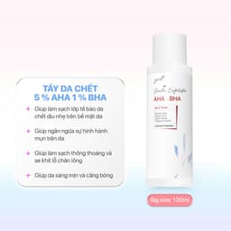 Thumbnail Toner Tẩy Tế Bào Chết 5% AHA + 1% BHA  An Toàn Cho Mẹ Bầu sạch sâu lỗ chân lông, Dịu Nhẹ, Mềm Mịn Da GUO 120ml 3