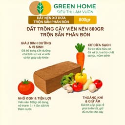 Thumbnail Đất Trồng Cây GreenHome, Viên Nén 800gr, Trộn Sẵn Phân Bón, Nở Gấp 5 Lần, Trồng Rau Hoa Cây Kiểng 4