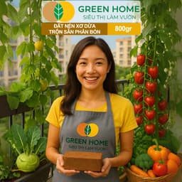 Thumbnail Đất Trồng Cây GreenHome, Viên Nén 800gr, Trộn Sẵn Phân Bón, Nở Gấp 5 Lần, Trồng Rau Hoa Cây Kiểng 3