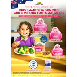 Thumbnail Kẹo Dẻo Vi Chất Cho Bé Nature's Way Kids Smart Vita Gummies Multi Vitamin Fussy Eaters, Hỗ Trợ Tăng Sức Đề Kháng 60v/h 1
