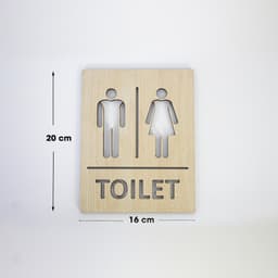 Thumbnail Bảng Gỗ Trang Trí Chỉ Dẫn Toilet Phong Cách Vintage FIVO Đa Dạng Nhiều Kiểu Dáng 4