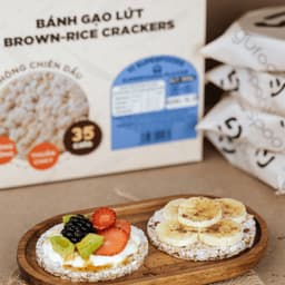 Thumbnail Bánh gạo lứt GUfoods - Không chiên dầu, Không đường, Eat clean, Thực dưỡng, Ăn vặt healthy, Tập gym (170g/300g/510g/40g) 4
