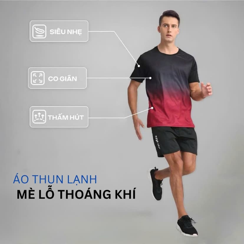 Ảnh Áo thun nam Gấu 194 áo thun lạnh co dãn, phong cách thể thao - gym - bóng đá, from slim fit - ATL Trơn 2