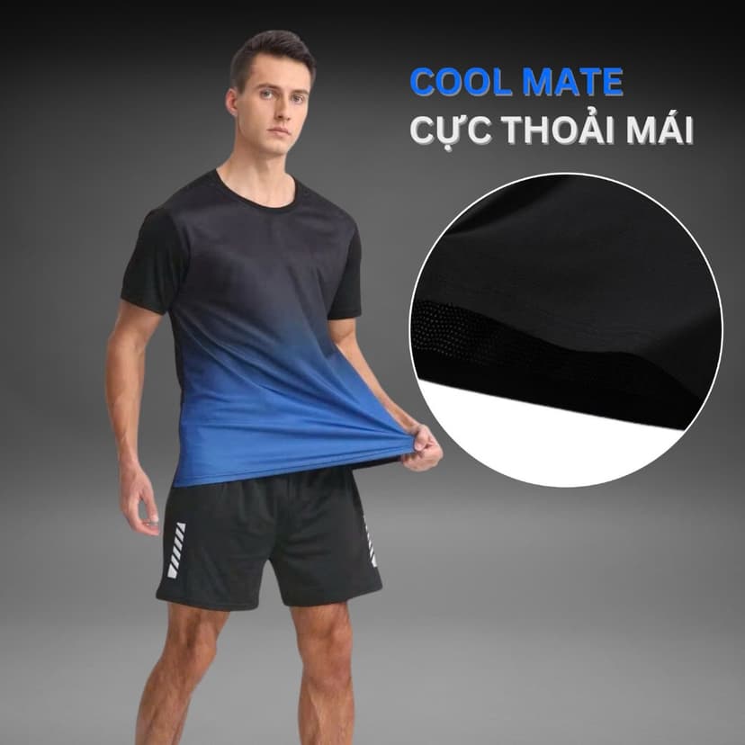 Ảnh Áo thun nam Gấu 194 áo thun lạnh co dãn, phong cách thể thao - gym - bóng đá, from slim fit - ATL Trơn 3