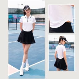Thumbnail Áo Thể Thao Polo Croptop Nữ LM25S04F207 Livan, Áo Polo Cầu Lông, Tennis, Pickleball, Áo Croptop Co Giãn Thấm Hút Mồ Hôi 3