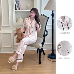 Thumbnail BỘ MẶC NHÀ SHE BY ZAM - A79 - HỌA TIẾT HELLO KITTY NÂU 3