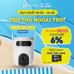 Thumbnail Camera WIFI EZVIZ H9C 3MP/5MP Ống kính kép liên kết thông minh, Quay quét toàn diện Phát hiện người & xe cộ 1