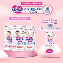 Thumbnail Combo 3 Tã/bỉm dán Merries Size S70/M56 1