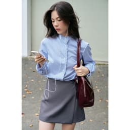 Thumbnail Quần skort cạp cao MONO TALK vạt chồng, thân sau bổ cơi giả MFOT25Y-B40002FT 2