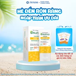 Thumbnail Kem Chống Nắng Nâng Tone, Kiềm Dầu, Không Thấm Nước ESUNVY SUN CARE SPF50+/PA++++  Cho Da Nhạy Cảm Tuýp 30g TMP019 1