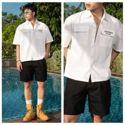Thumbnail Quần short nam kaki TÚI HỘP phom rộng trên gối CAPMAN CLUB, trẻ trung thoải mái 1
