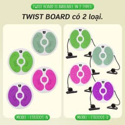 Thumbnail - BG - ETB3001-R Đĩa xoay eo có dây kháng lực cân bằng cao cấp Bàn xoay eo tập gọn bụng, đùi 3