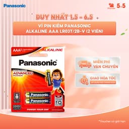 Thumbnail Pin Panasonic Alkaline AAA LR03T/2B-V (Vỉ 2 viên) – Hàng Chính Hãng 1