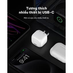 Thumbnail Củ sạc nhanh 20W PD Belkin Cube Wall Charger, Thiết kế gọn nhẹ, tương thích với hầu hết thiết bị 2