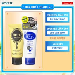 Thumbnail Bộ Sữa Rửa Mặt Rosette Làm Sáng Da 120g và Tẩy Tế Bào Chết Rosette Hỗ Trợ Thu Nhỏ Lỗ Chân Lông Gommage Clear Peel 180G 1