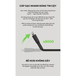 Thumbnail Cáp sạc nhanh USB-C to Lightning BOOST CHARGE Belkin 30W vỏ nhựa bền bỉ, chứng nhận MFi 4