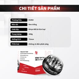 Thumbnail Bóng tập cổ tay KUNO BALL quả cầu tập tay tự khởi động hỗ trợ tập luyện tăng sức mạnh cổ tay, cánh tay, chơi thể thao 2