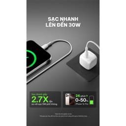 Thumbnail Củ sạc nhanh 30W Belkin PD PPS Cubic Wall Charger | Sạc nhanh, Nhỏ Gọn, An toàn cao, Công nghệ mới 4