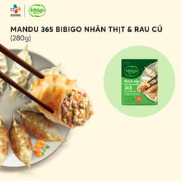 Thumbnail Bánh xếp Mandu BiBiGo 365 Thịt & Rau củ (Gói: 250g) 1