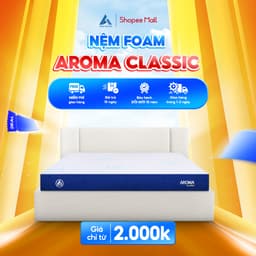 Thumbnail Nệm Foam Aroma Classic Vải Gấm, Mẫu Mã Mới, Nệm Êm Mềm Vừa Phải, Chính Hãng, Bảo Hành 10 năm. 1