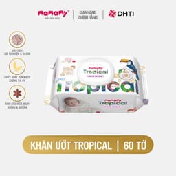 Thumbnail Combo 3 gói khăn ướt Mamamy Tropical 60 tờ không mùi cao cấp chính hãng cho mẹ và bé, sợi vải thuần tự nhiên và rayon 2