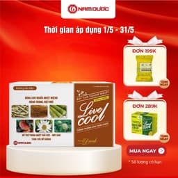Thumbnail Bột tan thanh nhiệt Livecool Nam Dược không đường hộp 10 gói x7g hỗ trợ giảm nhiệt miệng, nóng trong 1