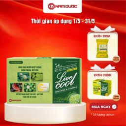 Thumbnail Bột sủi thanh nhiệt Livecool Nam Dược hương chanh hộp 10 góix7gram giúp giảm nhiệt miệng, nóng trong 1