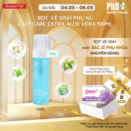 Thumbnail Dung Dịch Vệ Sinh Phụ Nữ Dạng Bọt Ladycare Extra Aloe Vera Da Nhạy Cảm, Duy Trì Độ pH Tự Nhiên 190ml 1