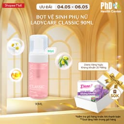 Thumbnail Dung Dịch Vệ Sinh Phụ Nữ Dạng Bọt Ladycare Classic Mọi Loại Da, Làm Sạch Và Duy Trì pH 90ml 1
