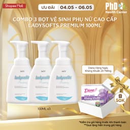 Thumbnail Combo 3 Chai Dung Dịch Vệ Sinh Phụ Nữ Dạng Bọt Ladysofts Premium Duy Trì Độ pH Tự Nhiên 100ml 1