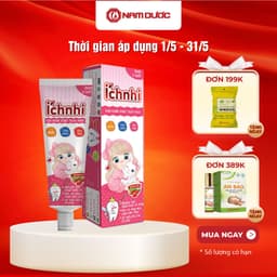 Thumbnail Kem đánh răng thảo dược Ích Nhi hương dâu tuýp 50g cho bé dưới 6 tuổi nuốt được, bảo vệ răng sữa, ngừa sâu răng cho bé 1