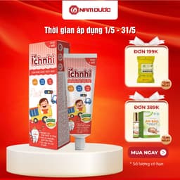 Thumbnail Kem đánh răng thảo dược Ích Nhi hương dưa gang tuýp 50g cho bé dưới 6 tuổi nuốt được bảo vệ răng sữa, ngừa sâu răng 1