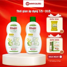 Thumbnail Combo 2 chai Nước tắm gội thảo dược Ích Nhi (0-3 tuổi) bảo vệ bé suốt 24h ngừa rôm sảy, hăm da, mẩn ngứa, 230ml/ 1 chai 1