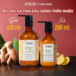 Thumbnail Bộ Gội Xả Tinh Dầu Gừng Thiên Nhiên hiNICE Ginger Hỗ Trợ Phục Hồi Tóc Khô Xơ, Sạch Gàu 2